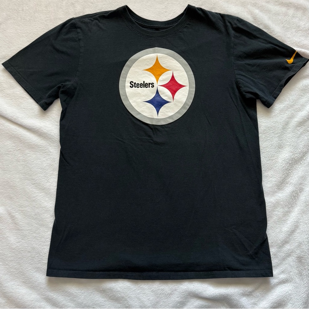 Pittsburgh Steelers T-Shirt Nike Size M Men's Athletic Cut Black